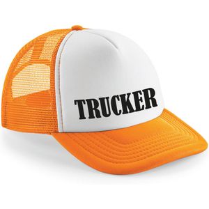 Verkleed pet voor volwassenen - Trucker - oranje - voor dames en heren