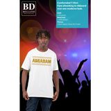 Verkleed T-shirt voor heren - abraham - wit - glitter goud - verjaardag/themafeest - 50 jaar