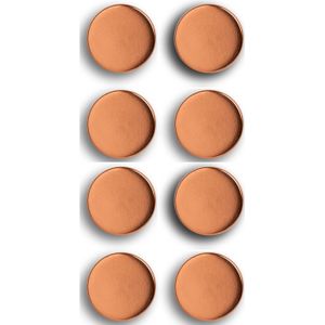 Whiteboard/koelkast magneten extra sterk - 8x - rose goud - 2 cm
