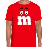 Bellatio Decorations - Verkleed T-shirt - Rood - Heren - Carnaval/Themafeest Kostuum