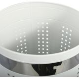 MSV Wasmand Dubai- rvs metaal - witte deksel - 46 liter compartiment - 35 x 60 cm
