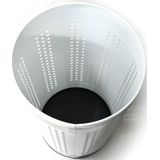 MSV Wasmand Dubai- rvs metaal - witte deksel - 46 liter compartiment - 35 x 60 cm