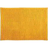 MSV Badkamerkleed/badmat tapijtje voor op de vloer - saffraan geel - 40 x 60 cm - Microvezel - anti slip