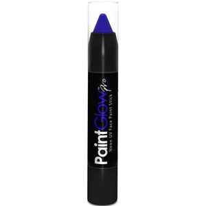 Face paint stick - neon blauw - UV/blacklight - 3,5 gram - schmink/make-up stift/potlood