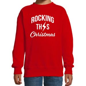 Rocking this Christmas foute Kerstsweater / Kersttrui rood voor kinderen