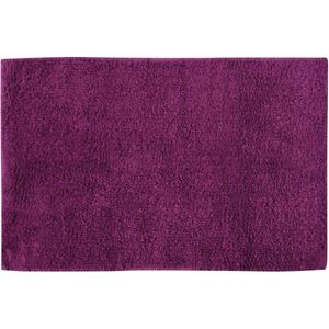MSV Badkamerkleedje/badmat - voor op de vloer - paars - 45 x 70 cm - polyester/katoen