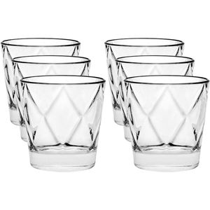 18x Luxe drinkglazen/waterglazen transparant 290 ml Concerto