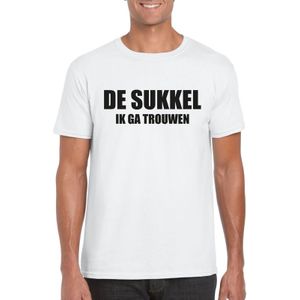 Vrijgezellenfeest De sukkel shirt wit heren