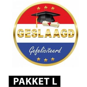 Geslaagd thema versiering pakket groot