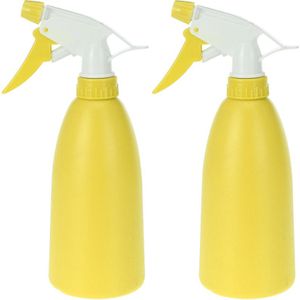 Set van 2x gele plantenspuiten 480 ml