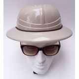 6x stuks plastic safari thema verkleed helm voor volwassenen