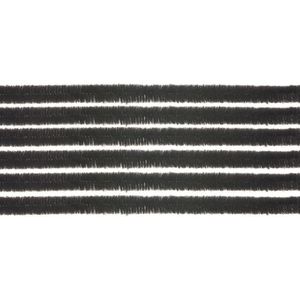 Chenilledraad - 50x - zwart - 50 cm - hobby/knutsel materialen