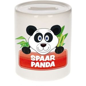 Kinder spaarpot met panda print 9 cm