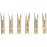72x Wasknijpers / wasgoedknijpers van hout met metalen veer