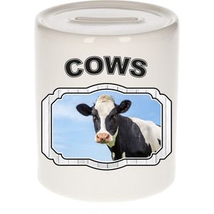 Dieren koe spaarpot - cows/ koeien spaarpotten kinderen 9 cm