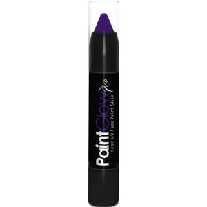 Face paint stick - neon paars - UV/blacklight - 3,5 gram - schmink/make-up stift/potlood