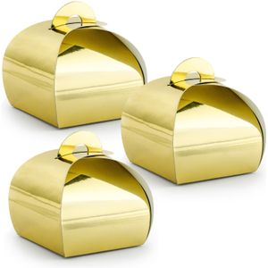Cadeaudoosje Bonbon Goud - Bruiloft bedankje - 20x stuks - goud - 6 x 6 cm
