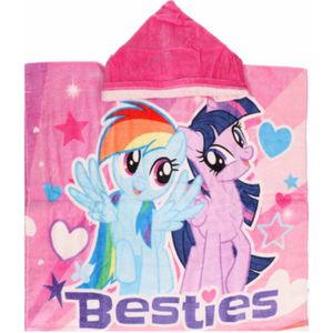 My Little Pony badcape/poncho met roze capuchon voor kinderen