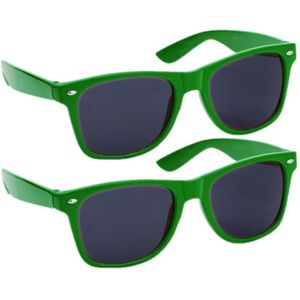 Hippe party zonnebrillen groen 2 stuks