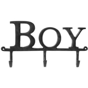 Kapstok met 3 Kapstokhaken Boy Riverdale 40 X 28 cm Zwart - Wandkapstokken Voor Jongens