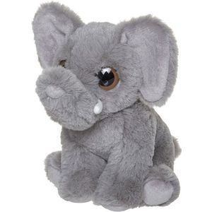 Pluche Olifant knuffeldier van 13 cm - Speelgoed dieren knuffels cadeau voor kinderen