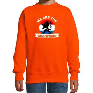 We are the champions oranje sweater / trui Holland / Nederland supporter EK/ WK voor kinderen