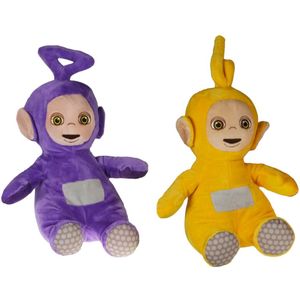 Pluche Teletubbies speelgoed set knuffel Tinky Winky en Laa Laa 30 cm
