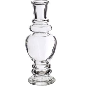Bloemenvaas Venice - kleine stelen/boeketten - gekleurd glas - helder transparant - D5,7 x H15 cm