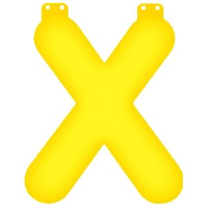 Opblaas letter X geel
