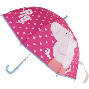 Kinder paraplu Peppa Pig roze 71 cm