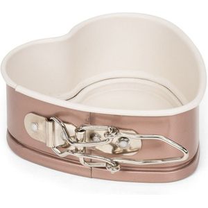 Hartvormige anti-aanbak springvorm/taartvorm rose goud 12 cm