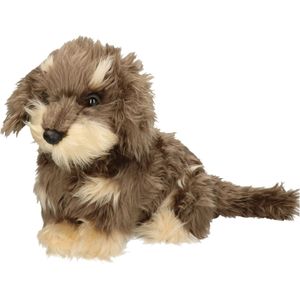 Pluche Langharige Teckel Knuffel Hond 45 cm - Ruwharige Dashhound