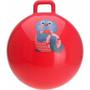 Skippybal rood met walrus 55 cm