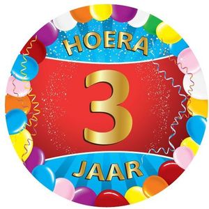 Gekleurde onderzetters 3 jaar Verjaardag leeftijden onderzetters. Ook leuk als cadeau.