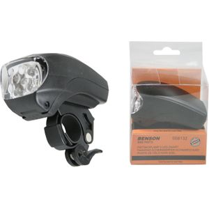 1x Fietskoplamp / voorlicht fietsverlichting zwart LED