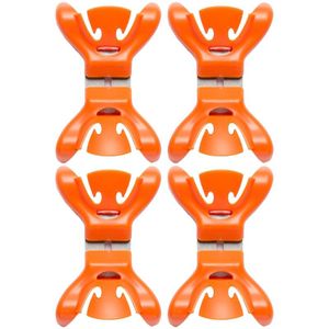 4x Slingers/decoratie ophangen slingerklemmen oranje
