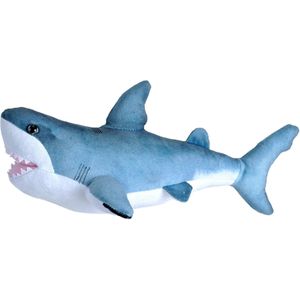 Pluche knuffel witte haai van 35 cm