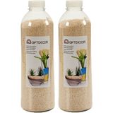 4x pakjes hobby/decoratiezand beige 1,5 kg