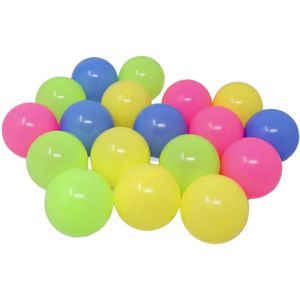 Kunststof ballenbak ballen - felle vrolijke kleuren - 36x stuks - ca 6 cm