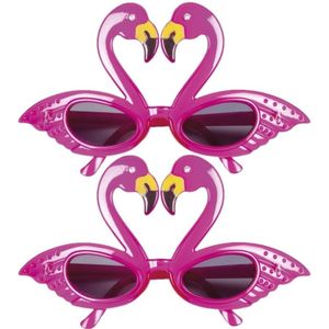 4x stuks flamingo feest zonnebril voor volwassenen