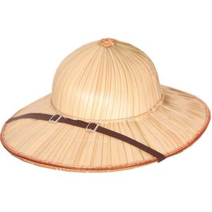 Tropenhelm - safari helmhoed - bamboe - volwassenen - verkleed hoeden