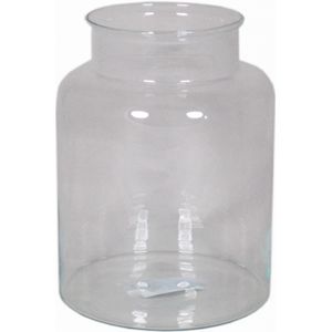 Glazen Melkbus Vaas/Vazen 8 Liter met Smalle Hals 19 X 25 cm - Bloemenvazen van Glas