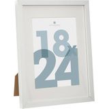 Fotolijstje voor een foto van 18 x 24 cm - 2x stuks - wit - foto frame Manu - modern/strak ontwerp