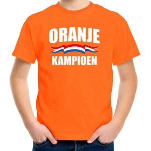 Oranje t-shirt Holland / Nederland supporter oranje kampioen EK/ WK voor kinderen
