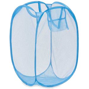 Wasmand flexibel/opvouwbaar - blauw - kunststof - 33 x 33 x 58 cm - 60 liter