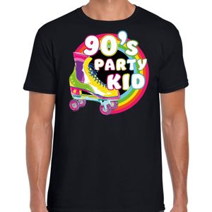 Nineties party verkleed t-shirt heren - jaren 90 feest outfit - 90s party kid - zwart