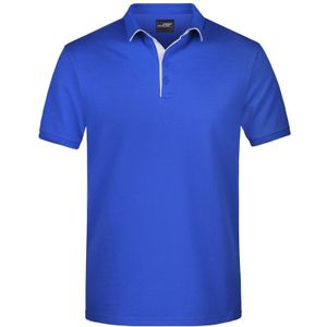 Polo shirt Golf Pro premium blauw/wit voor heren