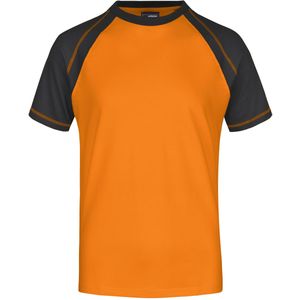 Heren t-shirt oranje/zwart