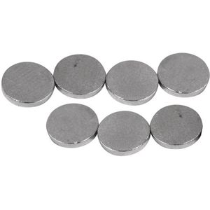 Magneten rond - grijs - 20x stuks - 6 x 1 mm - Hobby artikelen