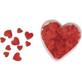 Valentijnsdag cadeau set koffie mok/beker Love hartje met deco strooi hartjes en cadeaublik